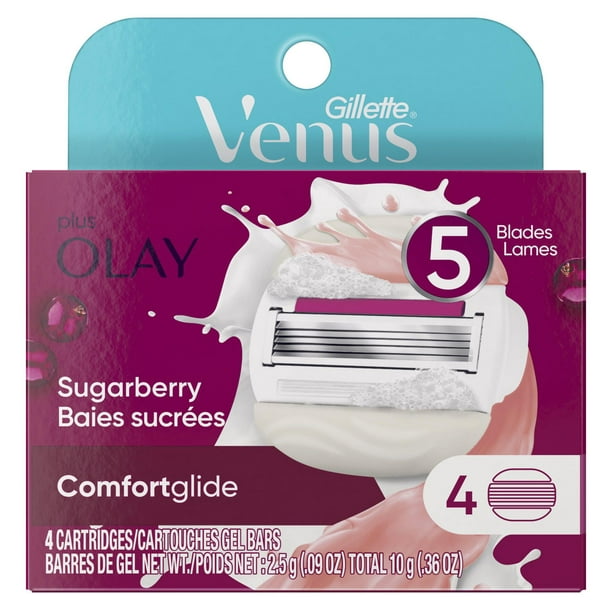Cartouches de rechange de rasoir Gillette Venus ComfortGlide plus Olay Sugarberry