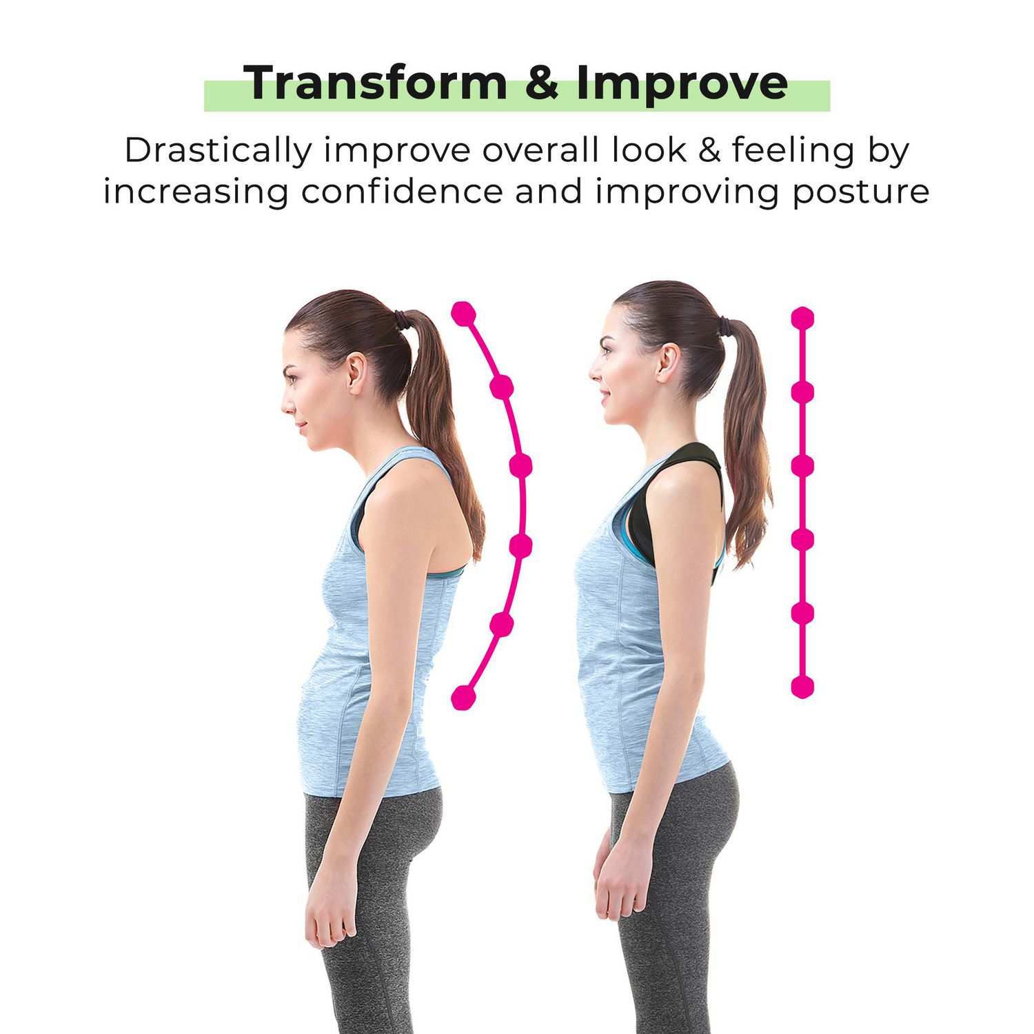 Lubelski Men Women Posture Corrector Back Shoulder Brace Clavicle Support  Adjustable Belt