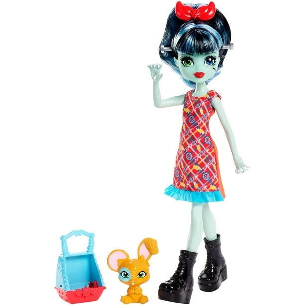 Monster High Poupée Clawdeen Wolf Avec Accessoires Et Animal De Compagnie,  Poupée Mode Articulée, Cheveux Avec Mèches Violettes, Jouet Enfant, Dès 3