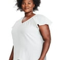 thumbnail image 2 of George Plus Women's Flutter Sleeve Top, 2 of 6