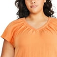 thumbnail image 4 of George Plus Women's Flutter Sleeve Top, 4 of 6