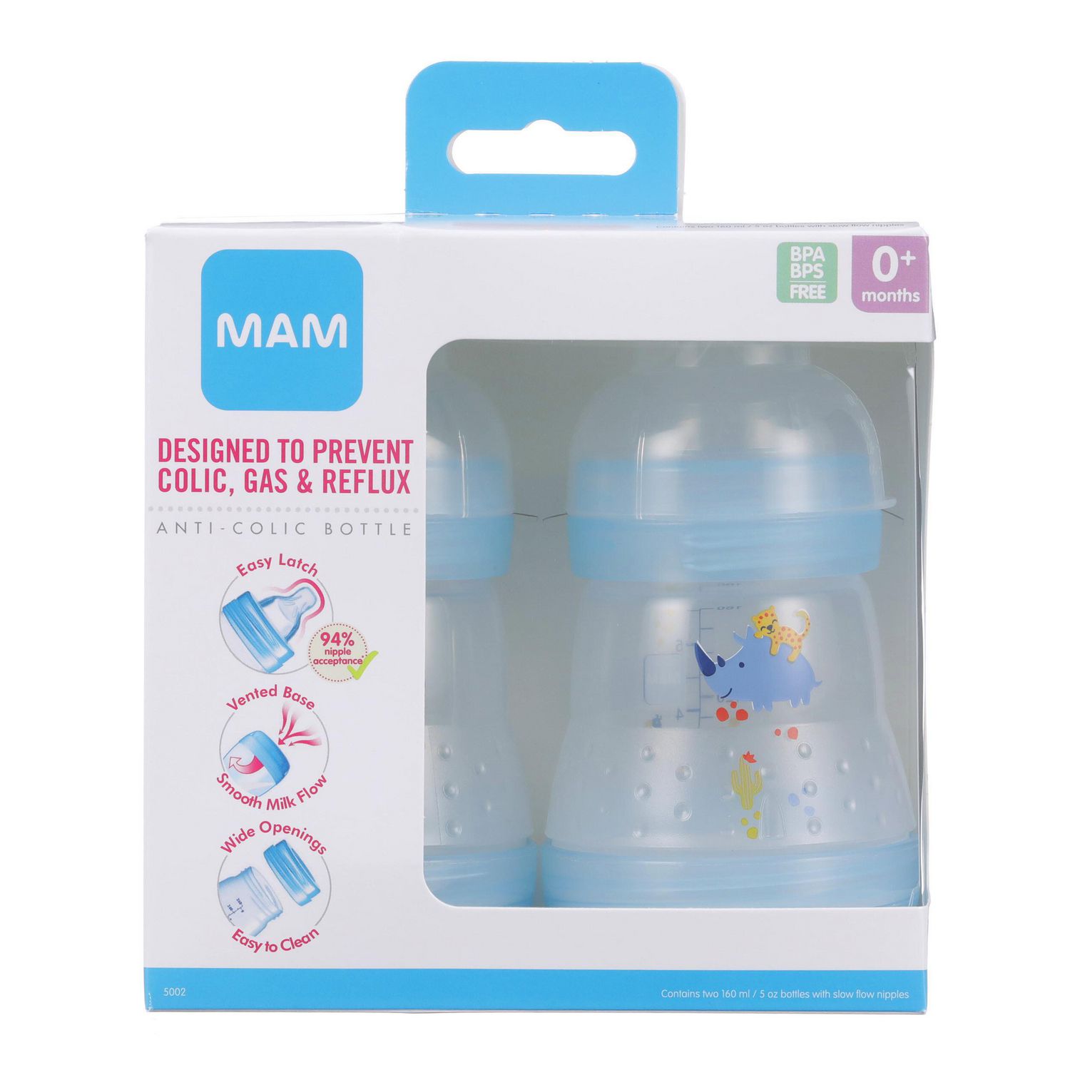 Les biberons Easy Start anti-colique MAM permettent aux bébés d'avoir moins  de ballonnements.
