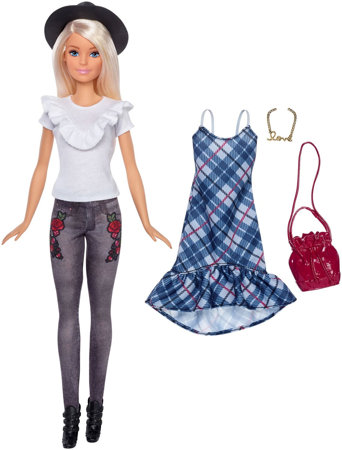 Barbie Fashionistas 83 Denim Floral Doll Original Walmart