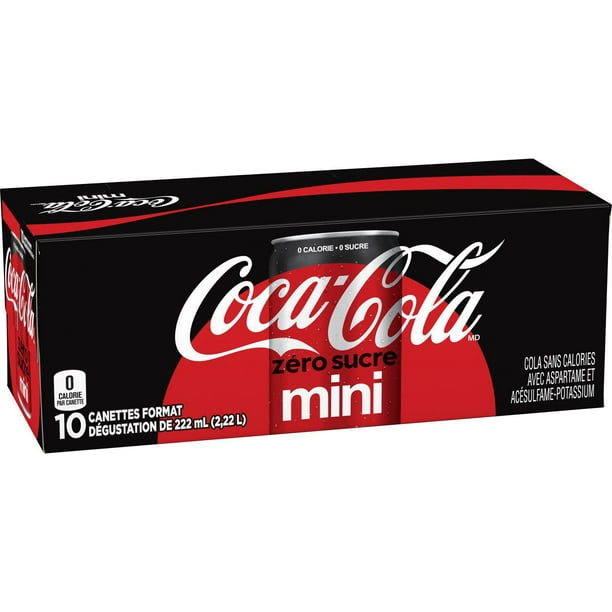 Coca-Cola ZERO Sugar Lot de 2 mini boîtes de 12 x 150 ml (3600 ml) :  : Epicerie