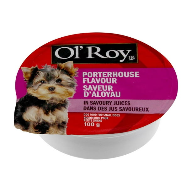 Nourriture pour petits chiens à saveur d’aloyau dans des jus savoureux Ol’ Roy 100g