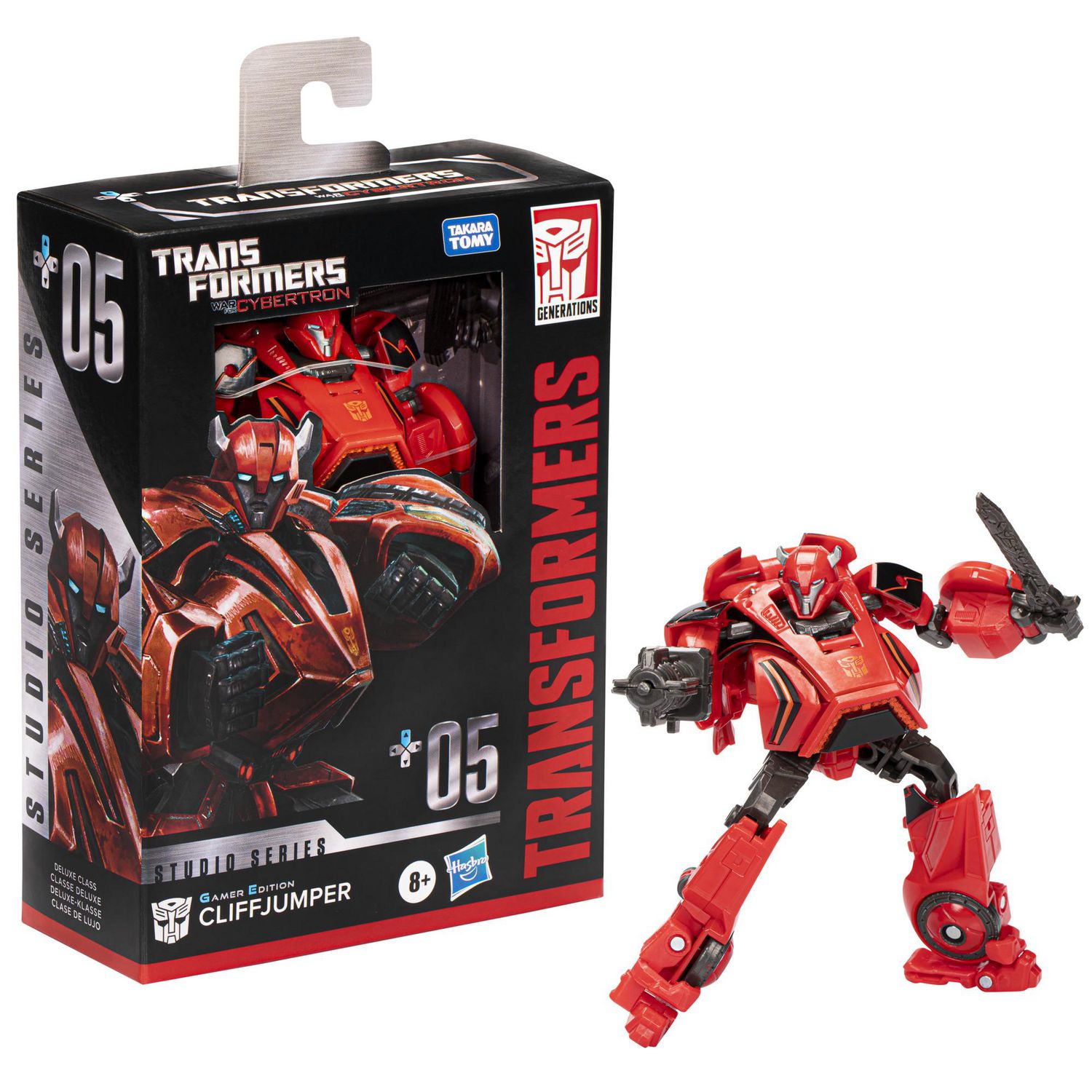 Transformers Toys Studio Series Deluxe Transformers: War for Cybertron 05  Gamer Edition Cliffjumper Toy, 4.5-inch, Action Figure For Boys And Girls  