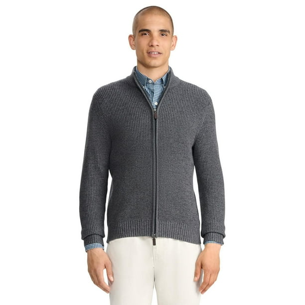 IZOD MENS FULL ZIP SHAKER SWEATER - Walmart.ca