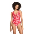 thumbnail image 1 of George Women's Printed Front Tie One Piece Swimsuit, 1 of 1