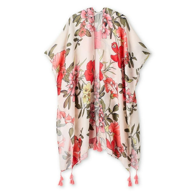 Time and Tru Women's Printed Ruana