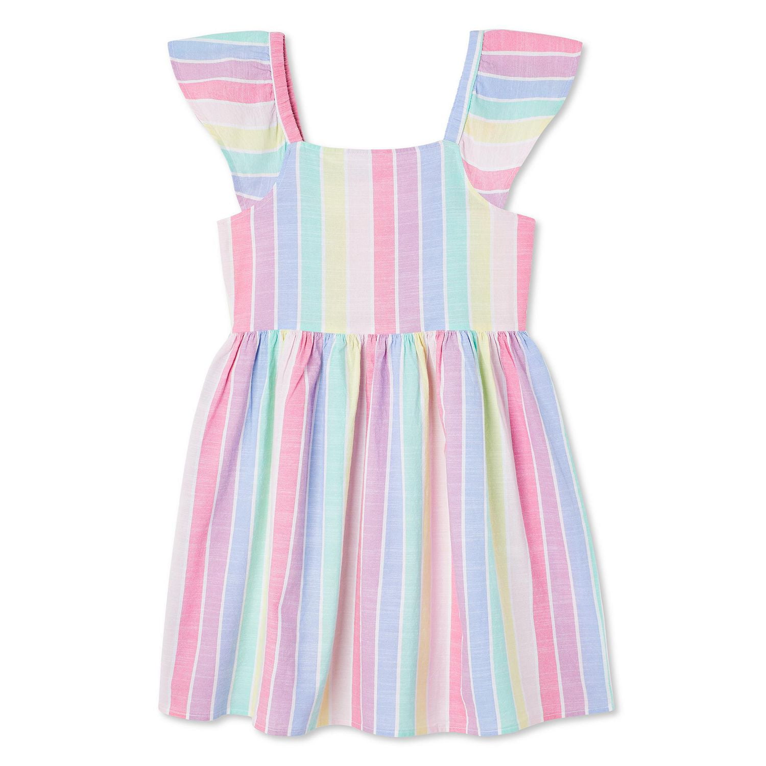 Girls ruffle sleeve dress best sale