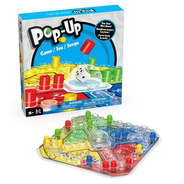 Spin Master Games, Jeu Pop-Up pour enfants, jeu de société coloré pour 2 à  4 joueurs, jeu familial, super cool, jeux amusants, pour les enfants à
