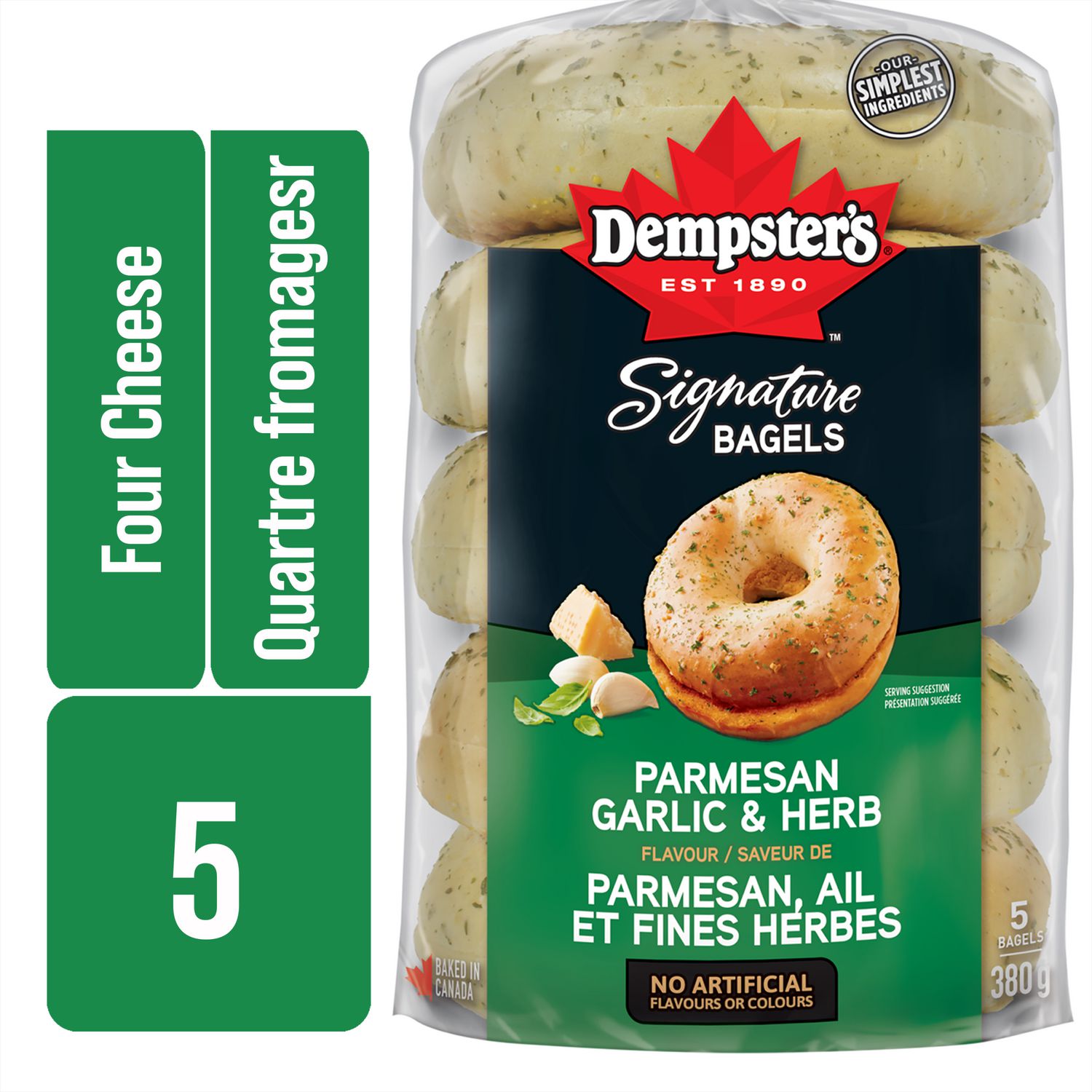 Dempster’s® Signature Parmesan Garlic & Herb Flavour Bagels Walmart