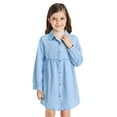 thumbnail image 4 of George Girls' Button-Up Shirt Dress, 4 of 6