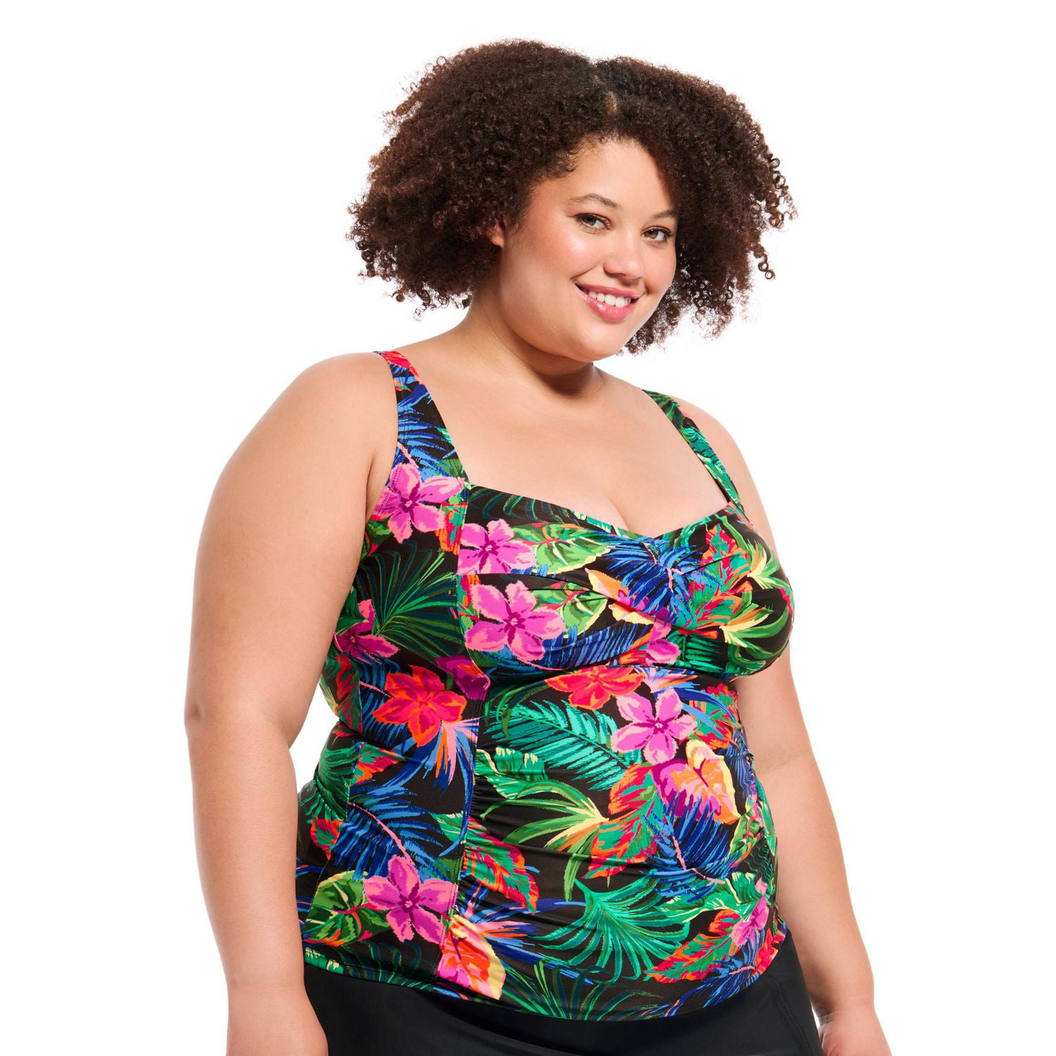 Krista Plus Haut de maillot de bain tankini à décolleté en cœur croisé pour femme