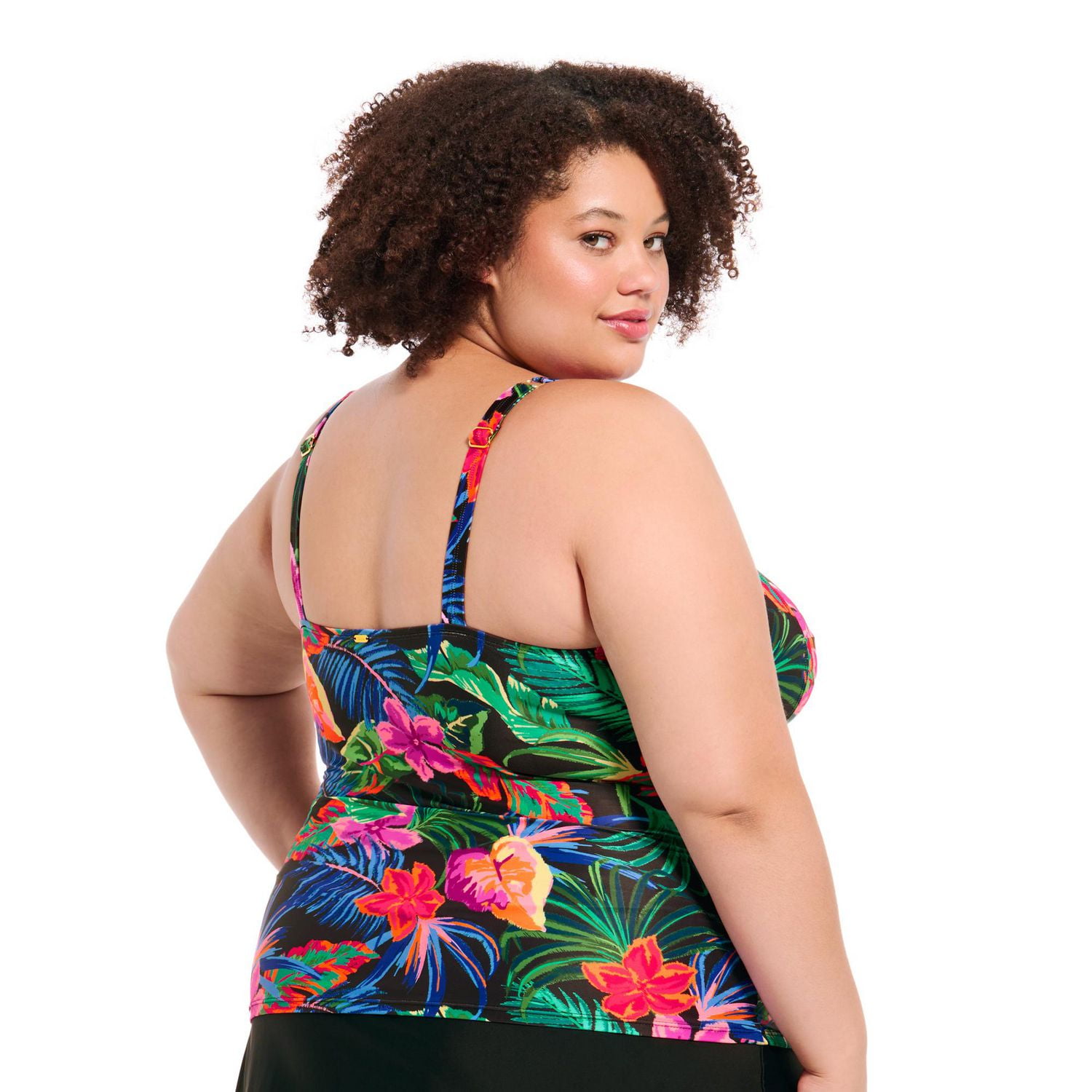 Krista Plus Haut de maillot de bain tankini à décolleté en cœur croisé pour femme