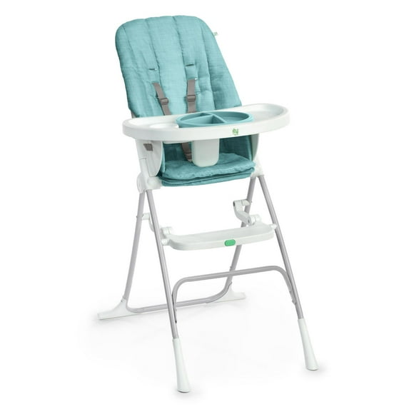 ITY by Ingenuity Sun Valley Compact Folding High Chair - Teal, 6 -36 months, max 33lbs