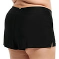 thumbnail image 2 of Krista Plus Bas de bain pour femmes, shorts de bain noirs à couverture complète, 2 of 3