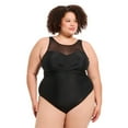 thumbnail image 1 of Krista Plus Women's High Neck Mesh One-Piece Swimsuit, 1 of 7