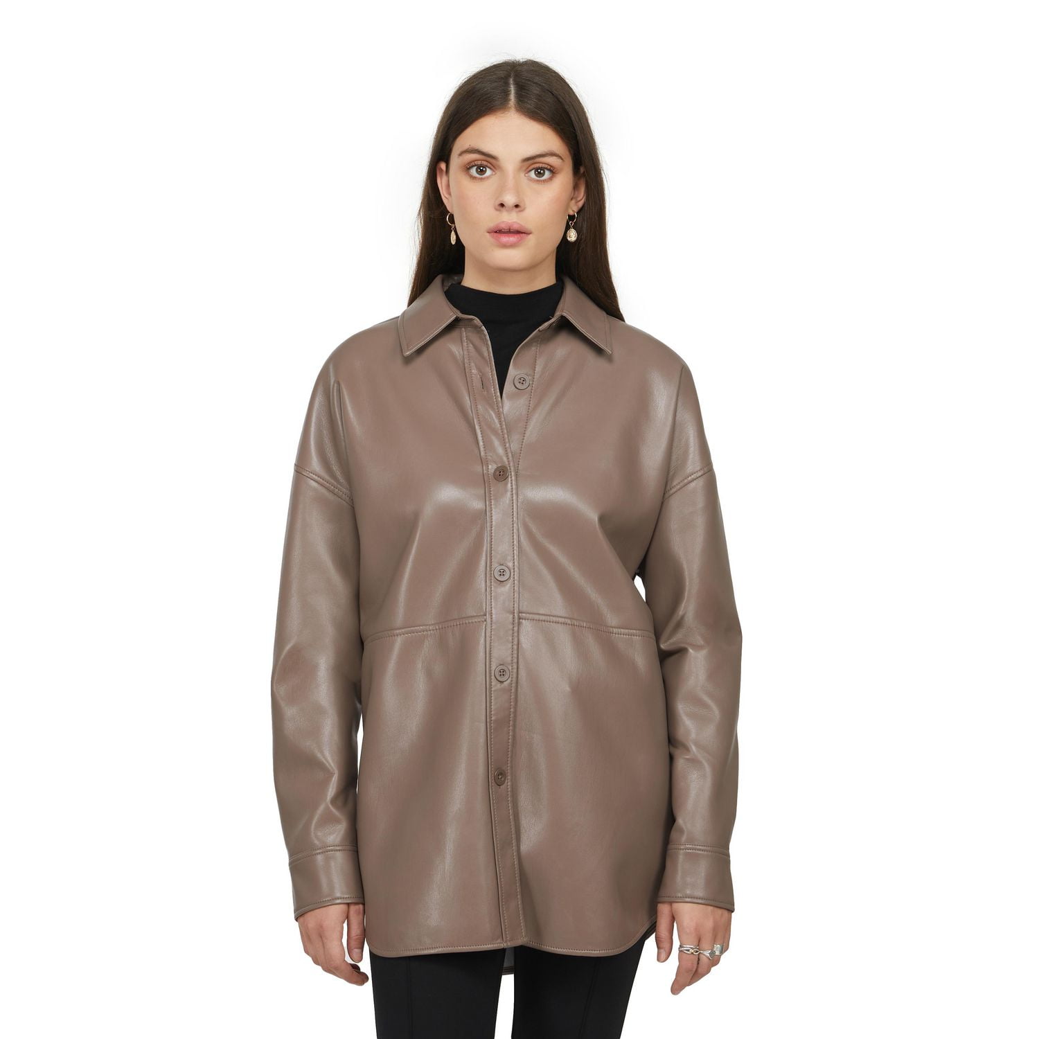 Mexx Manchon en faux cuir pour femmes