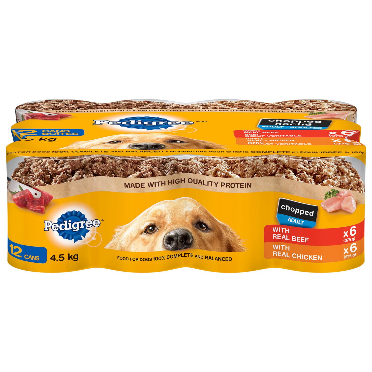 Pedigree Wet Dog Food Chopped Ground Dinner Variety Pack ...