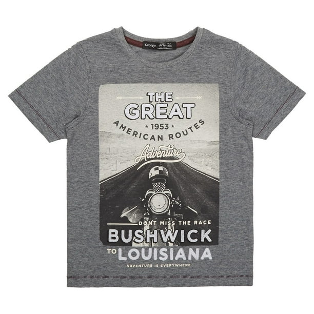T-shirt à imprimé d'aspect photographique « Bushwick » George British Design pour garçons
