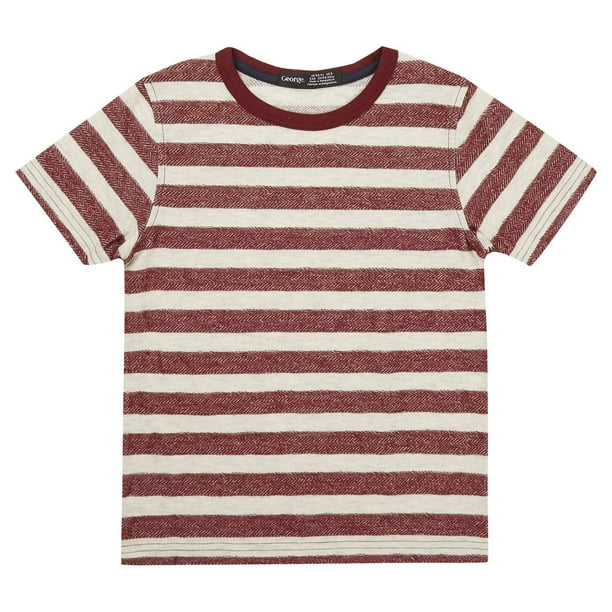 T-shirt texturé à rayures George British Design pour garçons