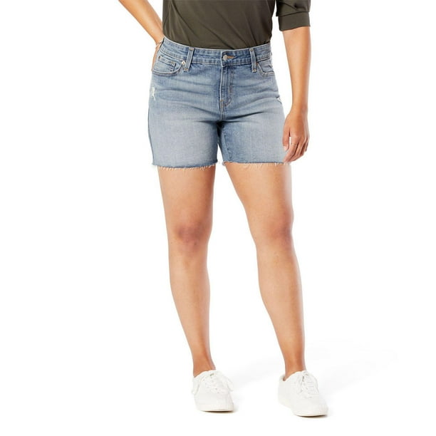 Signature by Levi Strauss & Co.™ Women's Mid Rise 5-inch Cut-Off Shorts 