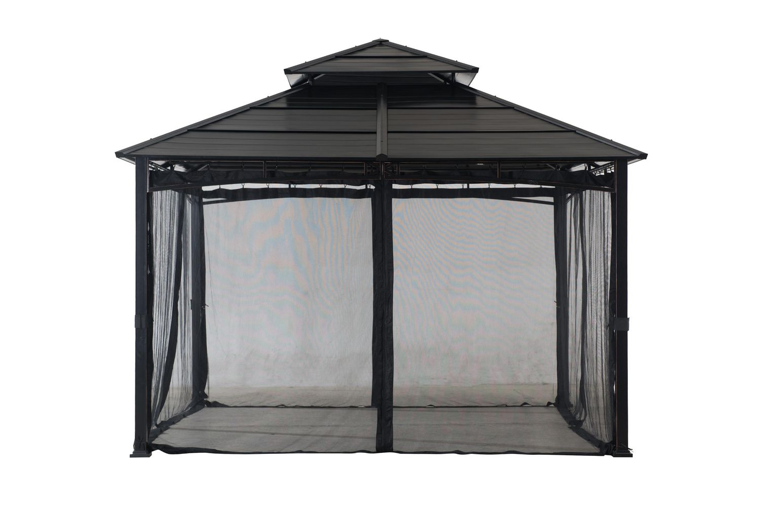 Moustiquaire pour abri de jardin hometrends de 3 m x 3 m (10 pi. x 10 pi.)  Rideau d'intimité pour gazebo à toit rigide de 10 pi x 10 pi 