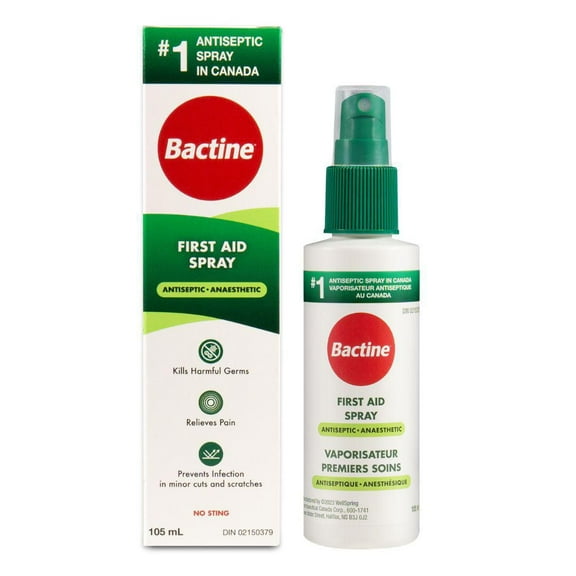 Bactine First Aid Pump Spray, Antiseptic, Anaesthetic, 105 ml