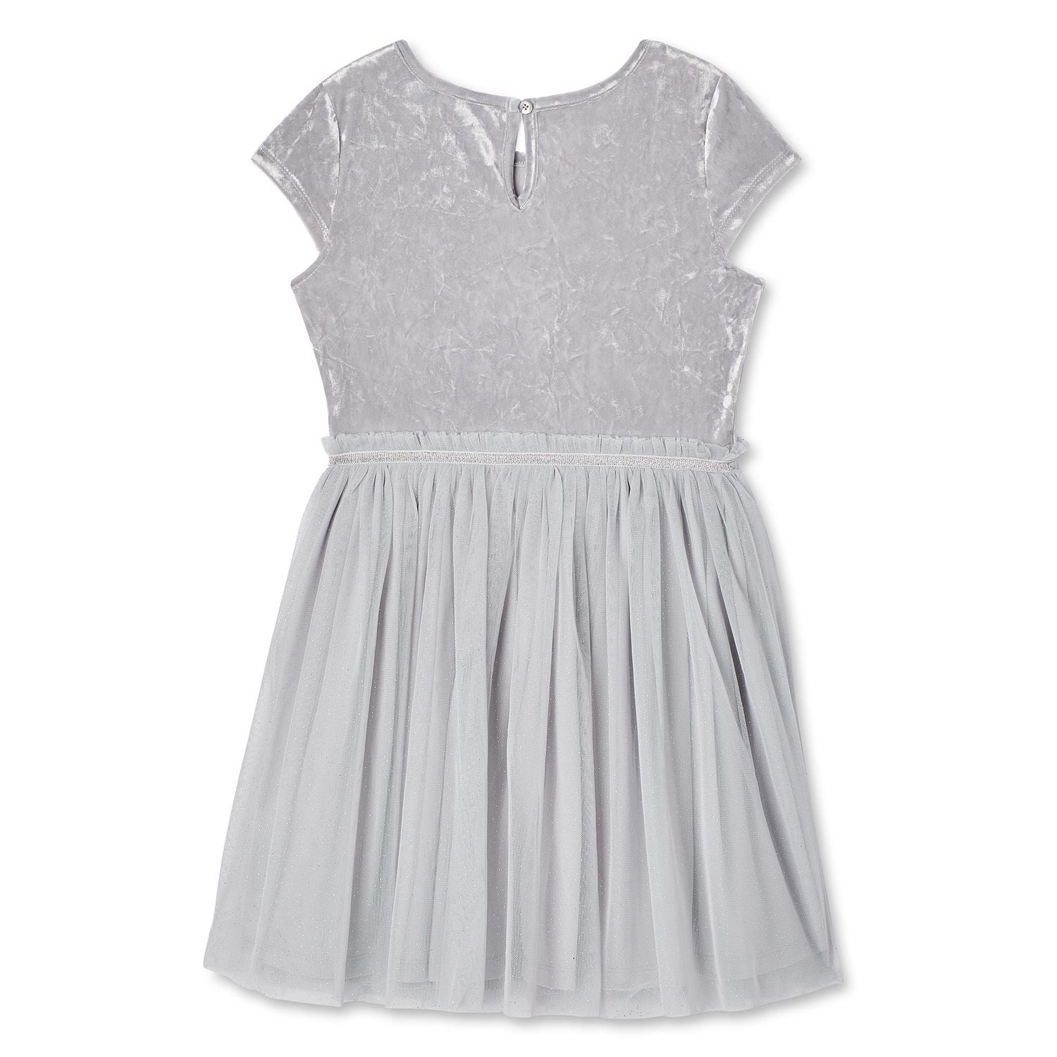 George Girls' Velour and Mesh Dress