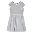 thumbnail image 1 of George Girls' Velour and Mesh Dress, 1 of 2