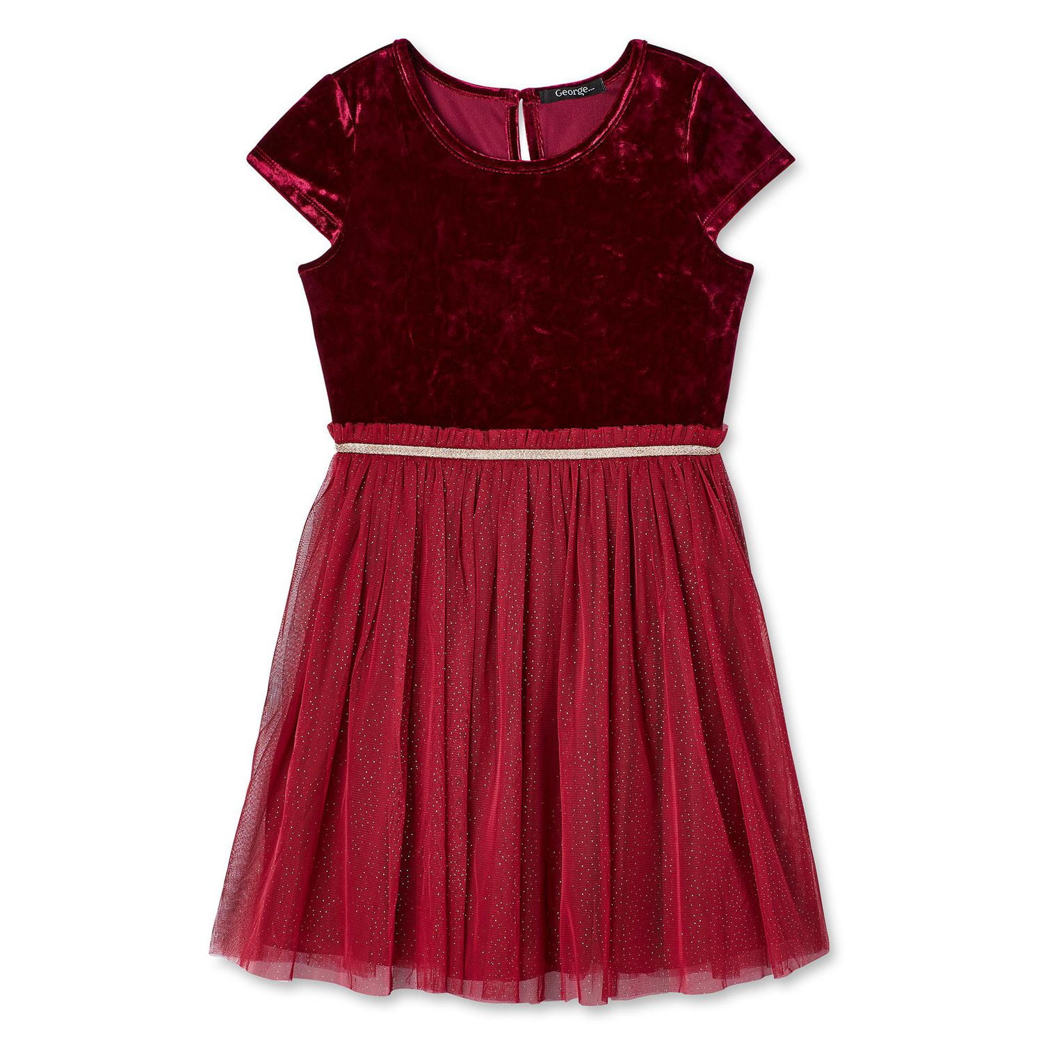 Robe en velours et en maille George pour filles