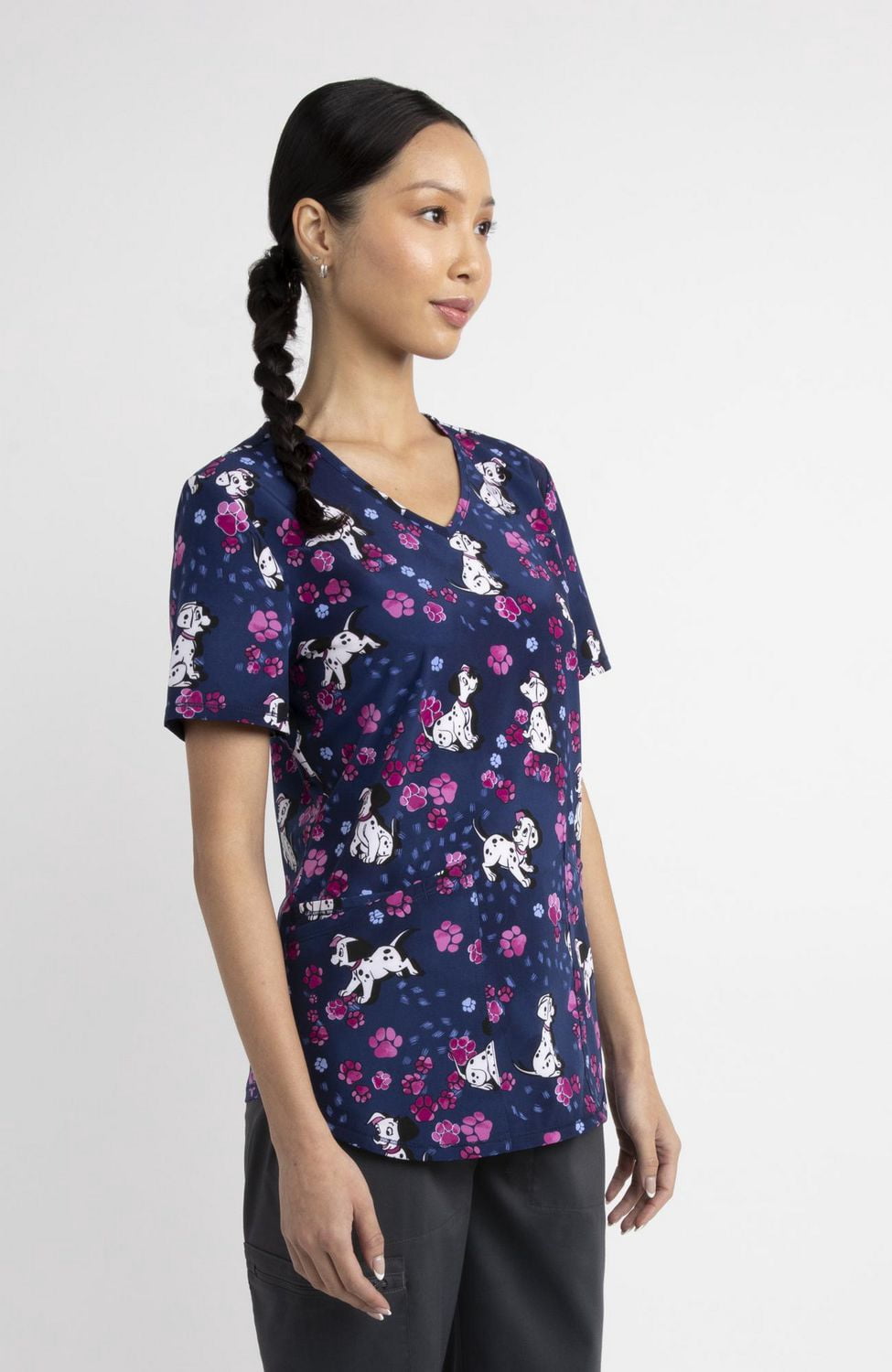 Scrubstar Fashion Collection Women’s On Spots Print V-Neck Scrub Top, Sizes XS–3XL