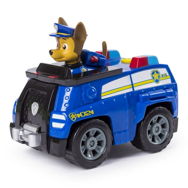 Figurine Pat Patrouille : Chase et sa voiture de police • La Boutique Pat  Patrouille