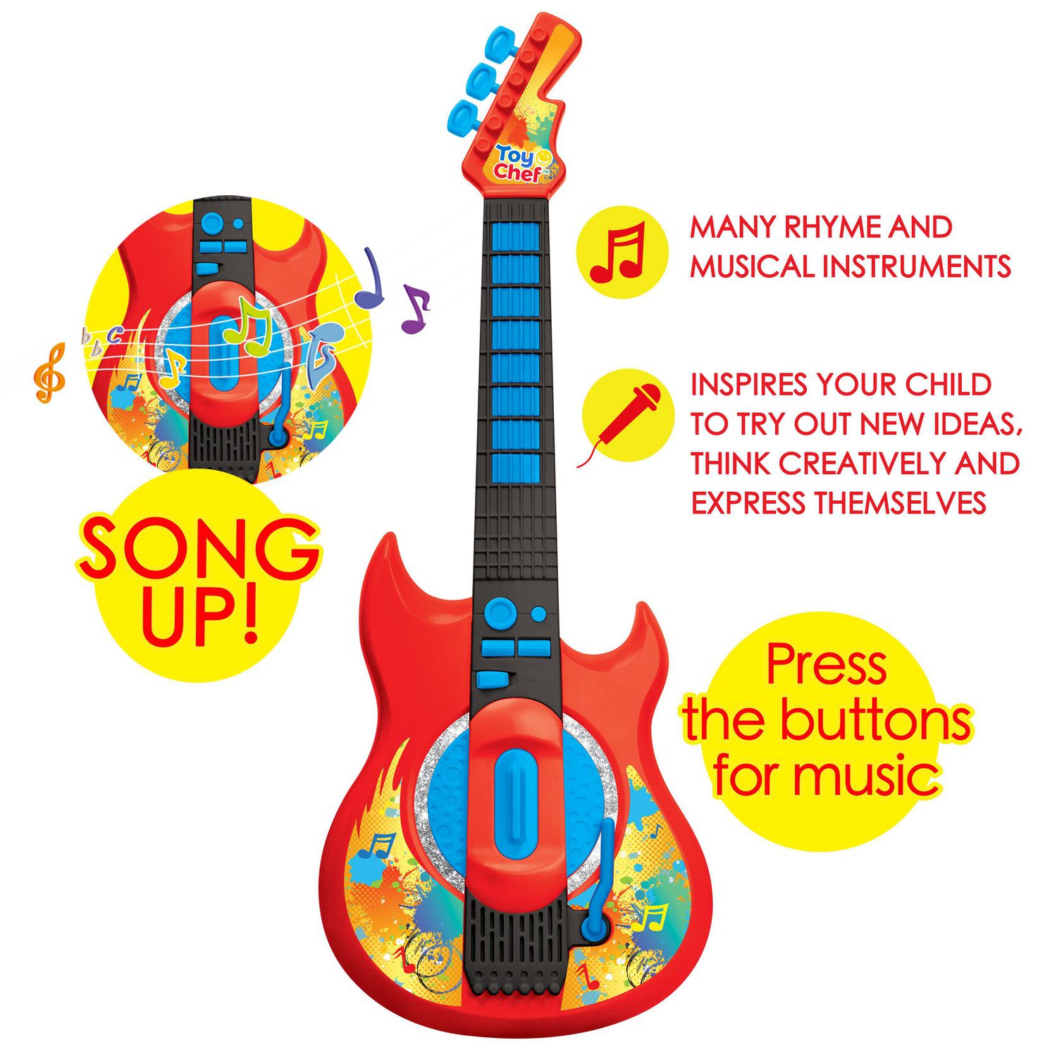 PAPERNANO Guitare Electrique Rouge - Jeu de construction pour enfant