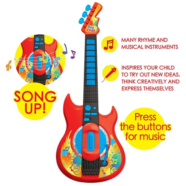 Enfants Jouet Guitare 4 Cordes, 10 pouces Guitare Bébé Enfants Mignon  Guitare Rime Développement Instrument de Musique Jouet éducatif Pour les  tout-petits