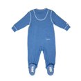 thumbnail image 2 of Juddlies Designs - Newborn, Baby, Toddler - Breathe-Eze Collection Sleeper - Cotton - Denim Fleck, 2 of 5