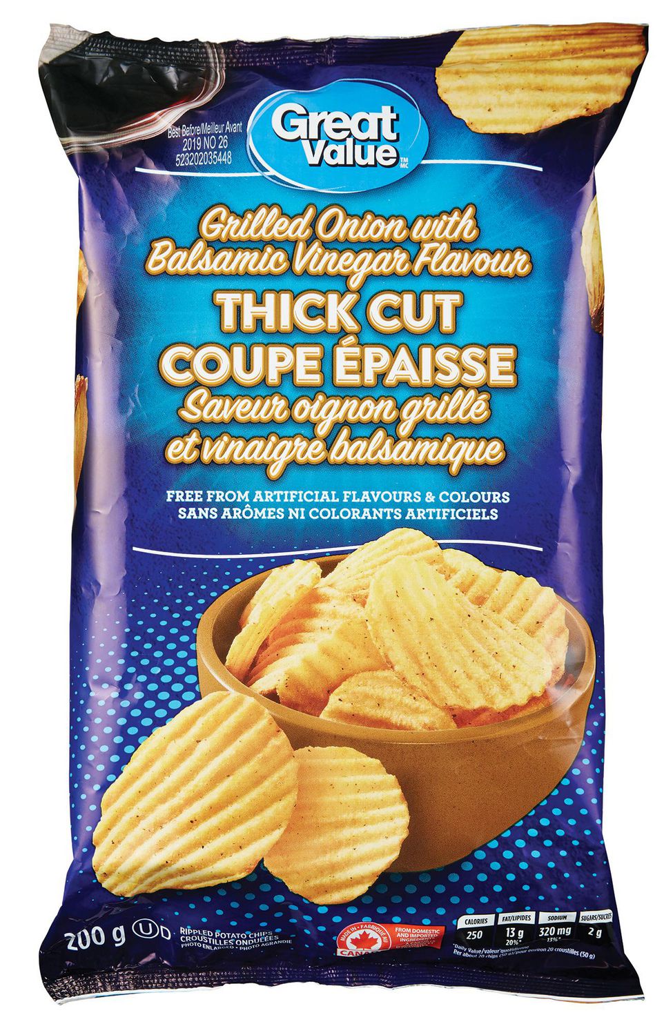 Great Value Thick Cut Rippled Potato Chips Walmart Canada