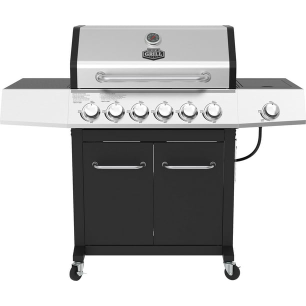 Expert Grill 6 Burner Propane Gas Grill with Side Burner and Enclosed