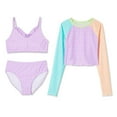 thumbnail image 1 of George Girls' Rash Guard 3-Piece Set, 1 of 2