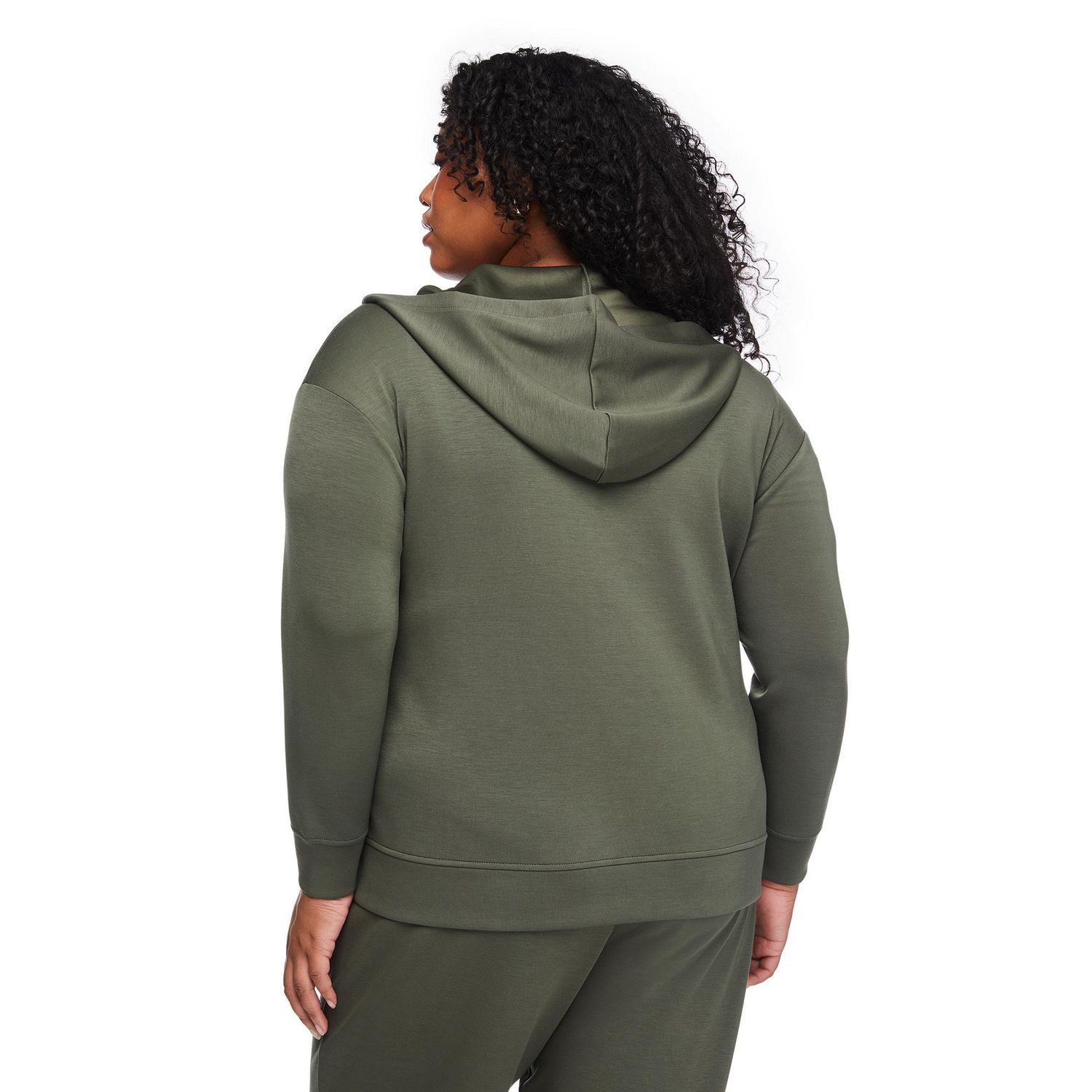 Haut à capuchon avec fermeture éclair quart de longueur Lane Bryant Plus pour femmes