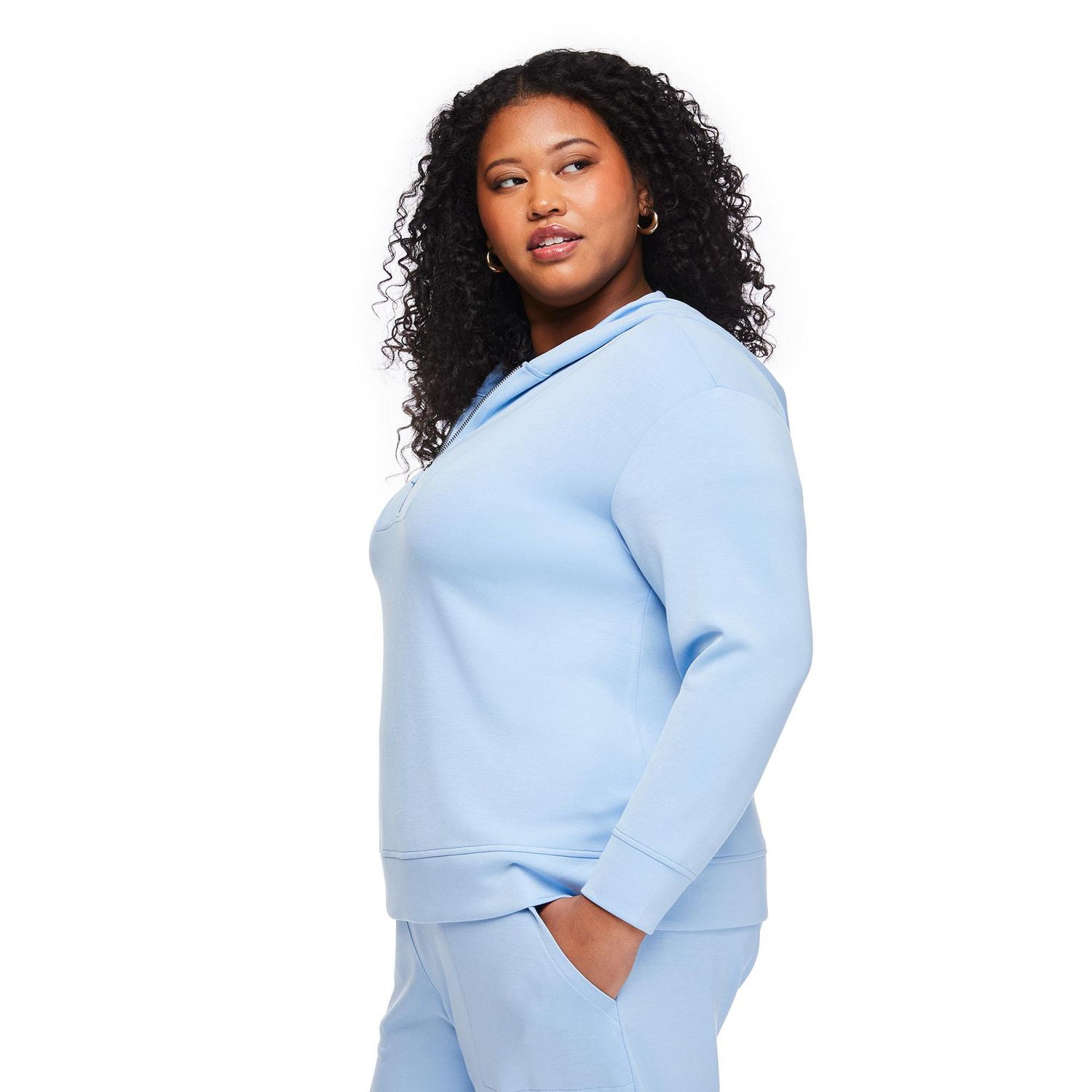 Lane Bryant Women's Plus Quarter Zip Hoodie