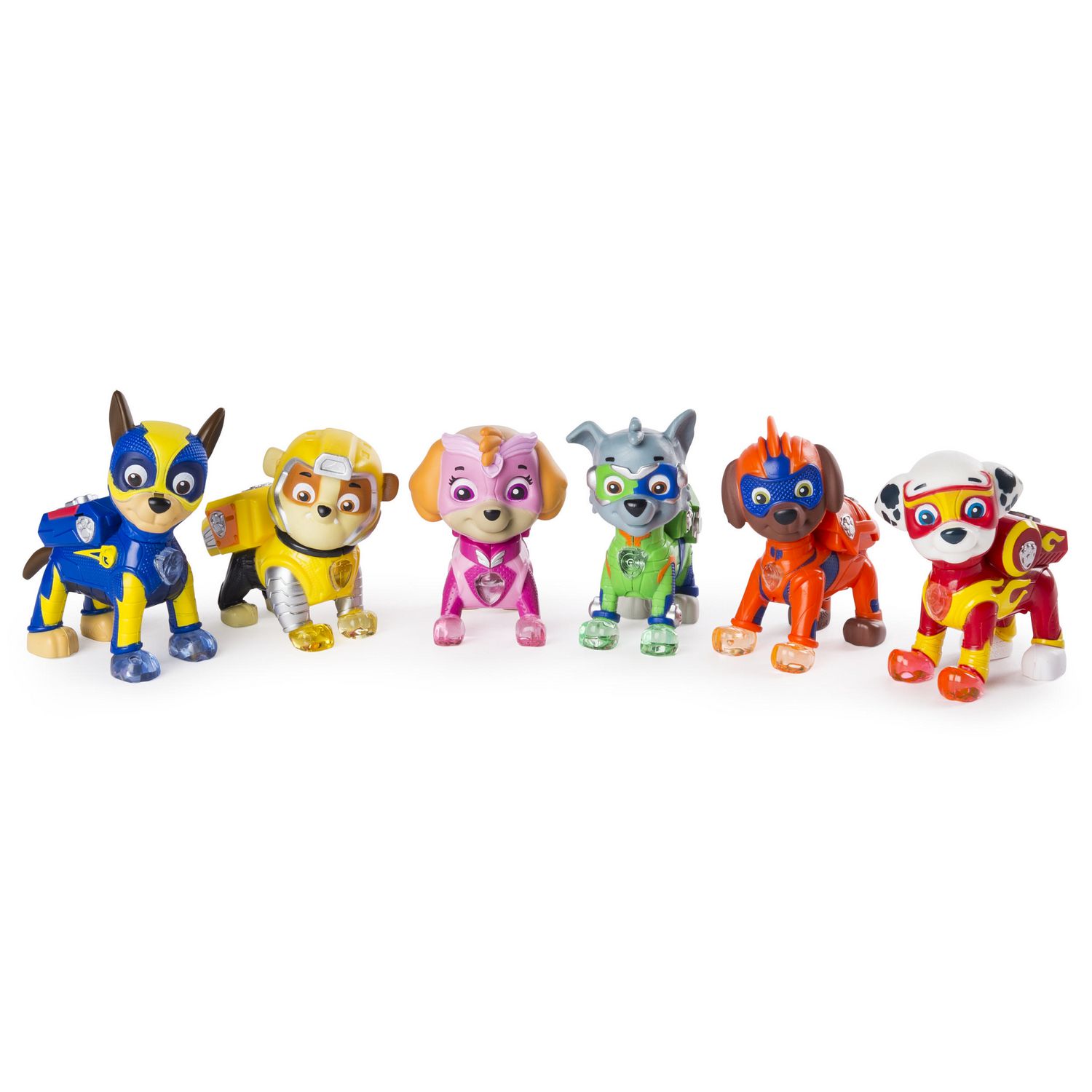 PAW Patrol Mighty Pups 6Pack Gift Set, PAW Patrol Figures with Light