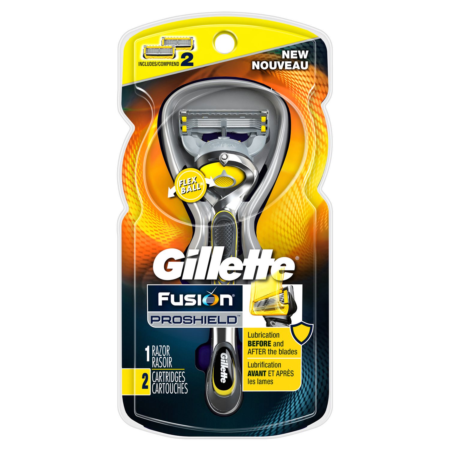 Gillette® Fusion® Proshield™ Men S Razor With Flexball® Handle And 2 Razor Blade Refills