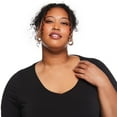 thumbnail image 4 of Lane Bryant Women's Plus V-Neck T-Shirt, 4 of 6