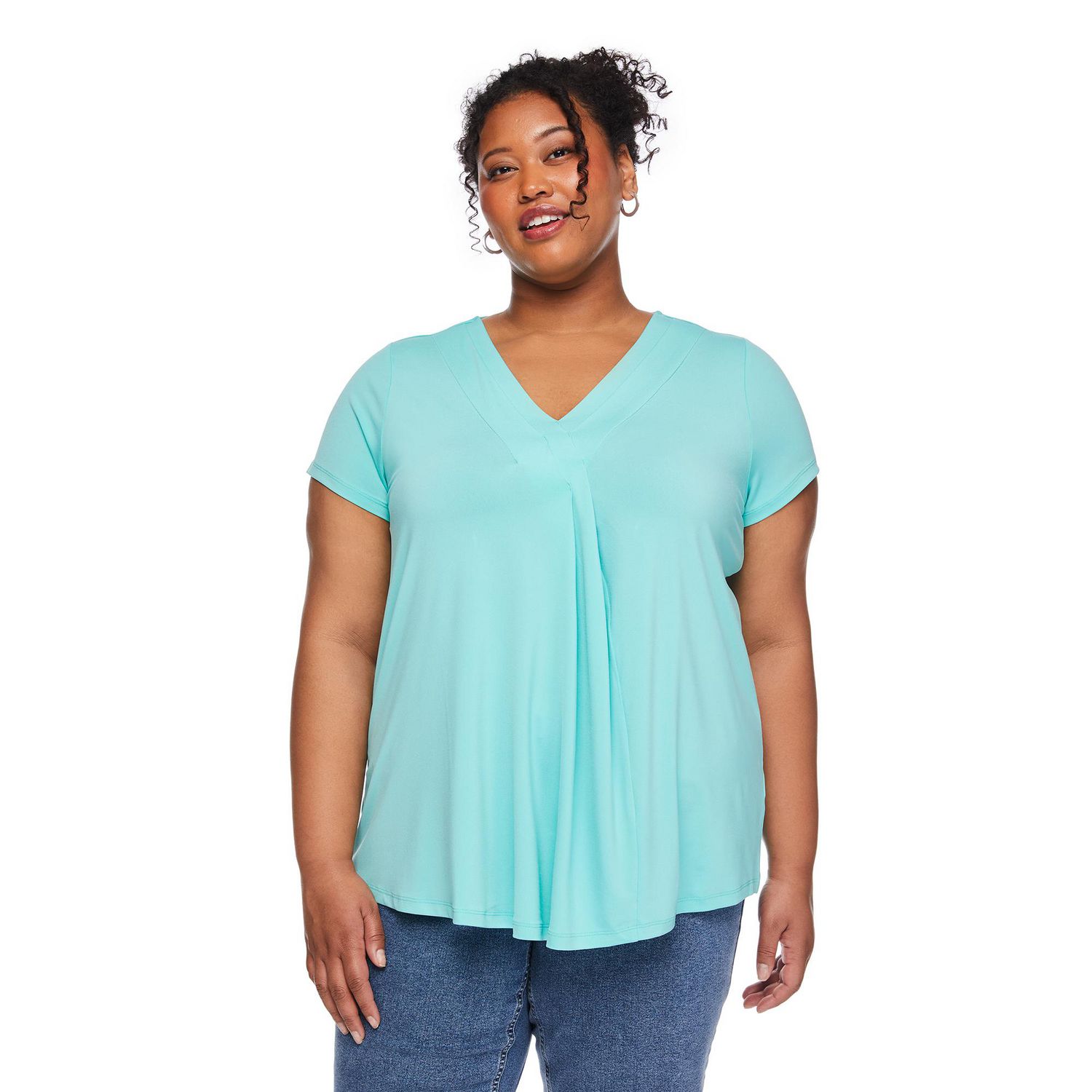 Lane Bryant Women's Plus Pleated Top