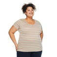 thumbnail image 1 of George Women's Plus V-Neckline Tee, 1 of 6
