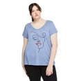 thumbnail image 1 of George Women's Plus V-Neckline Tee, 1 of 6