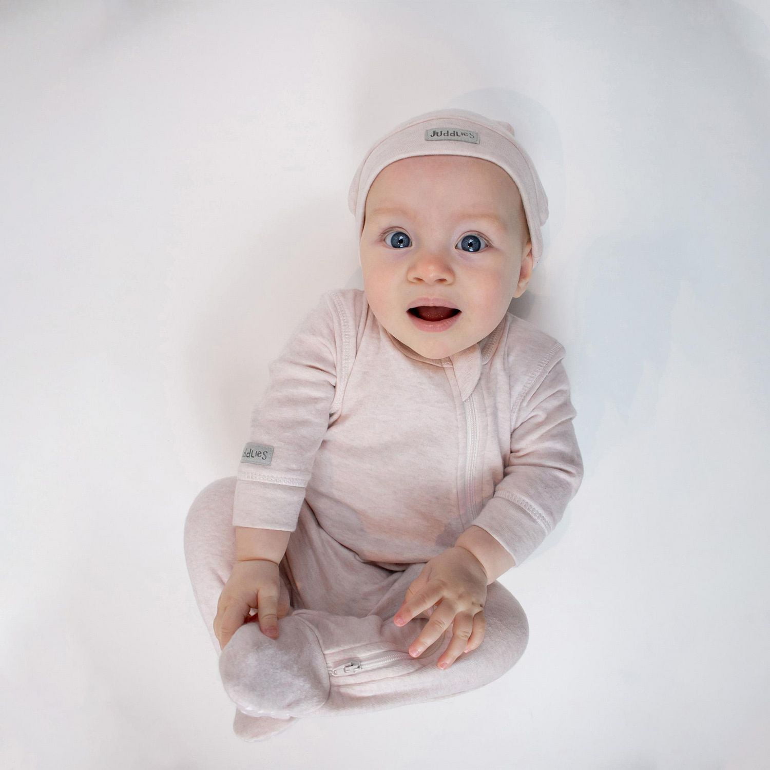 Juddlies Designs - Newborn, Baby, Toddler - Breathe-Eze Collection Sleeper - Cotton - Rosewater Fleck