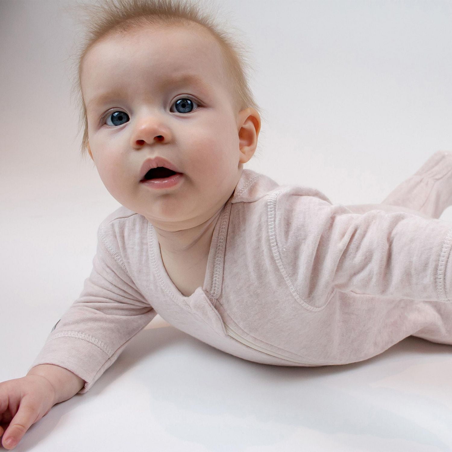 Juddlies Designs - Newborn, Baby, Toddler - Breathe-Eze Collection Sleeper - Cotton - Rosewater Fleck